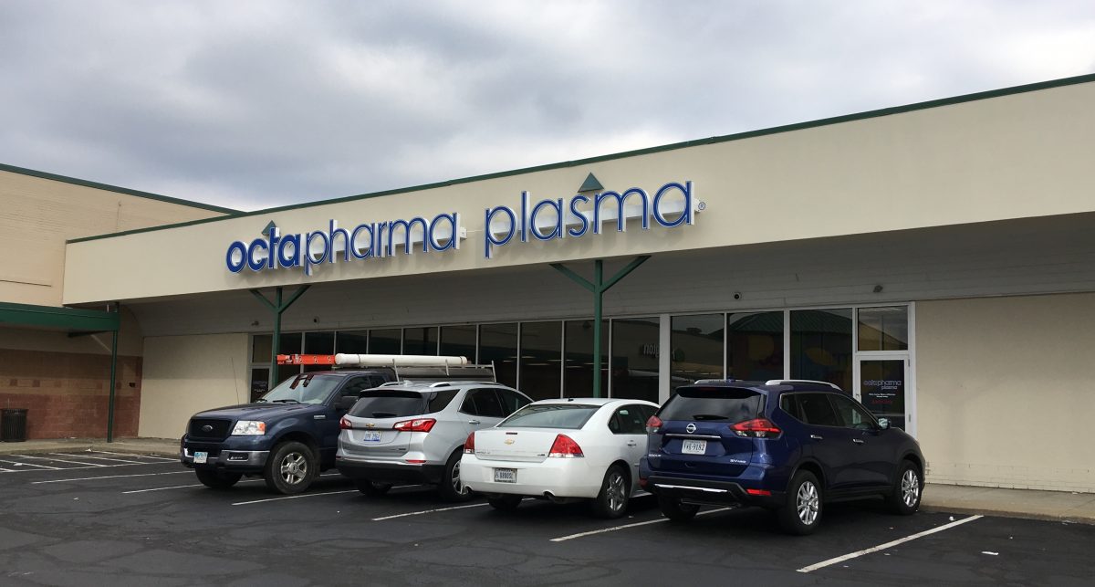 Octapharma Plasma building in Hawkins Plaza